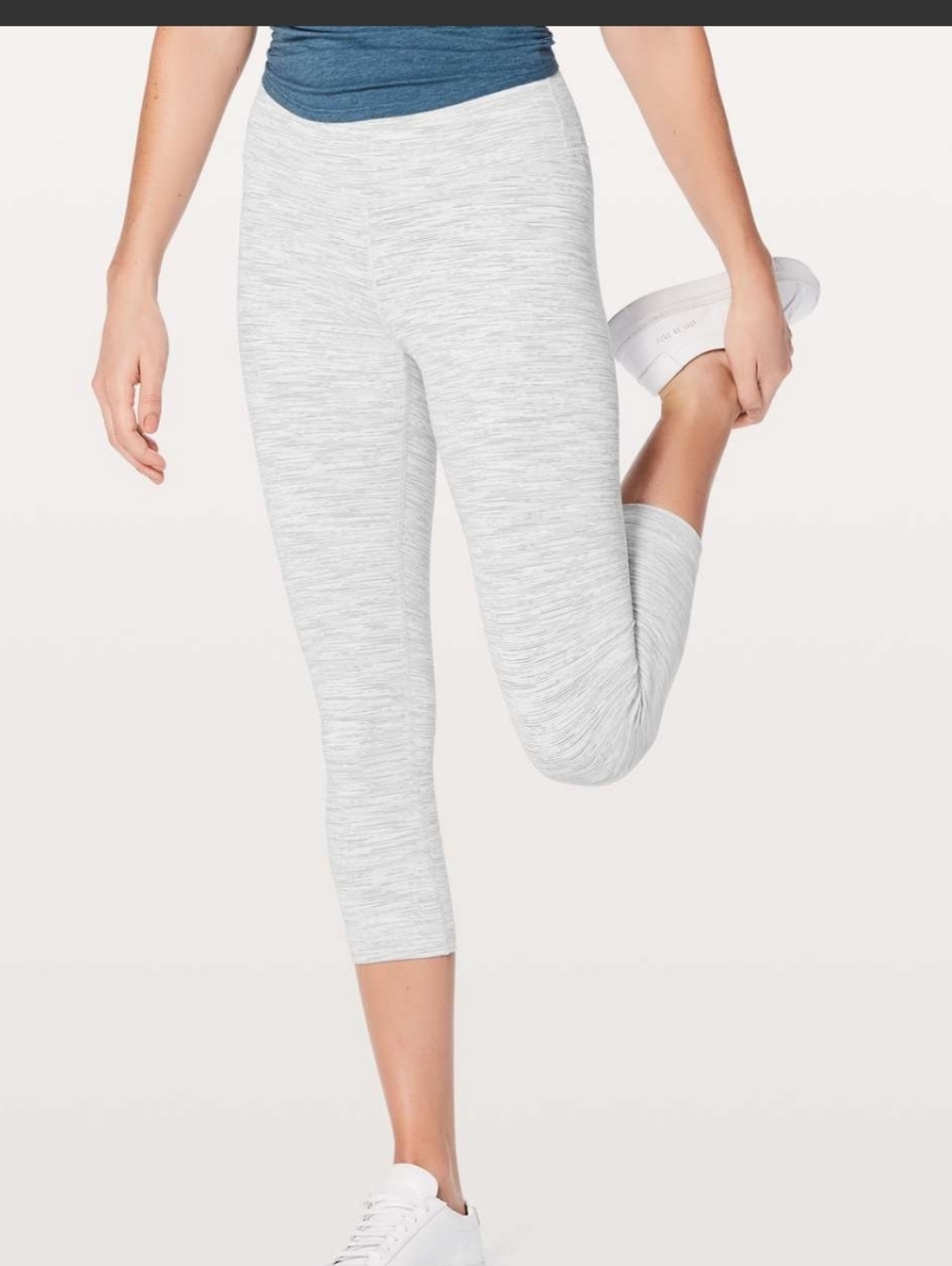 Lululemon Wunder High Rise Under Crop 21" - Light Heathered Gray